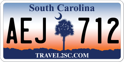 SC license plate AEJ712