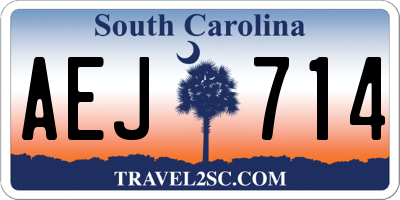 SC license plate AEJ714