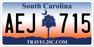 SC license plate AEJ715