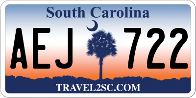 SC license plate AEJ722
