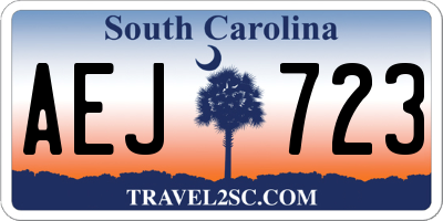 SC license plate AEJ723