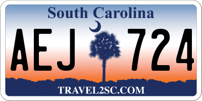 SC license plate AEJ724