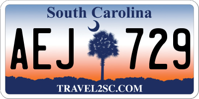 SC license plate AEJ729