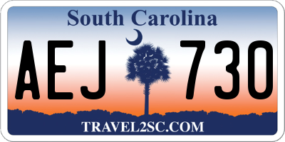 SC license plate AEJ730
