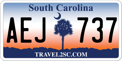 SC license plate AEJ737