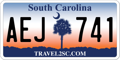 SC license plate AEJ741