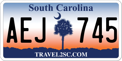 SC license plate AEJ745