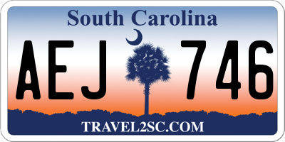 SC license plate AEJ746
