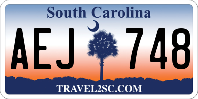 SC license plate AEJ748