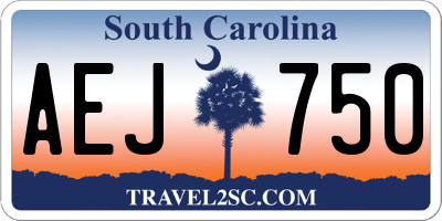 SC license plate AEJ750