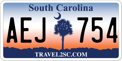 SC license plate AEJ754
