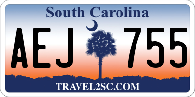 SC license plate AEJ755