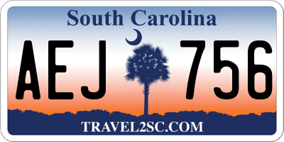 SC license plate AEJ756