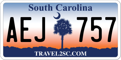 SC license plate AEJ757