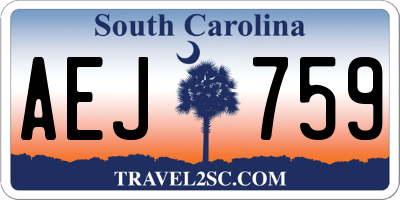 SC license plate AEJ759