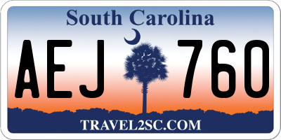 SC license plate AEJ760