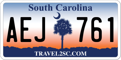 SC license plate AEJ761