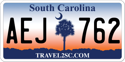 SC license plate AEJ762