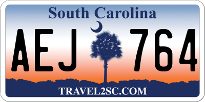 SC license plate AEJ764