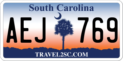 SC license plate AEJ769