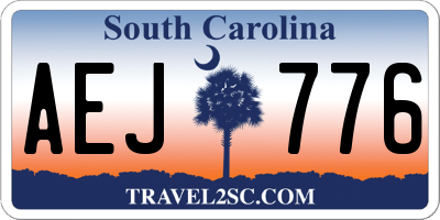 SC license plate AEJ776
