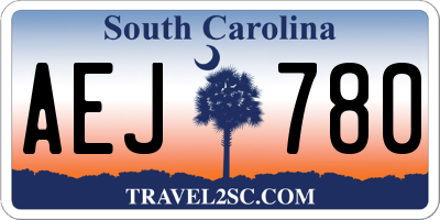 SC license plate AEJ780