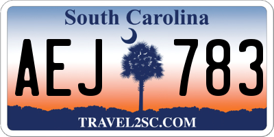 SC license plate AEJ783