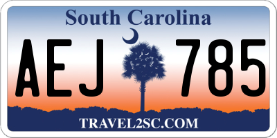 SC license plate AEJ785