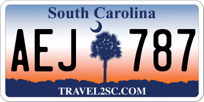 SC license plate AEJ787