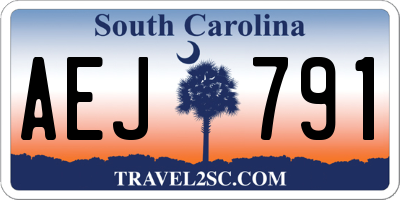 SC license plate AEJ791