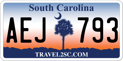 SC license plate AEJ793