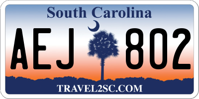 SC license plate AEJ802
