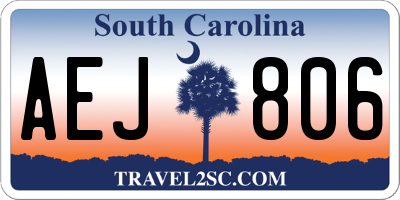 SC license plate AEJ806