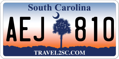 SC license plate AEJ810