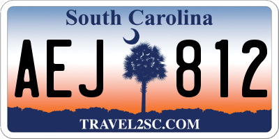 SC license plate AEJ812