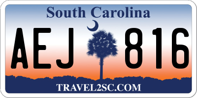 SC license plate AEJ816