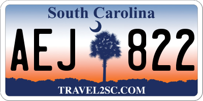 SC license plate AEJ822