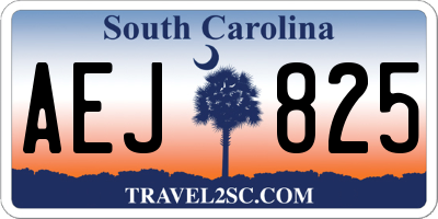 SC license plate AEJ825