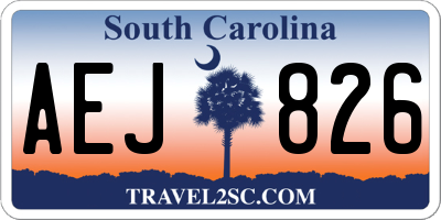 SC license plate AEJ826