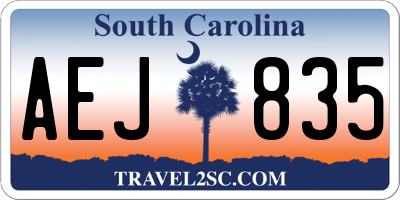 SC license plate AEJ835