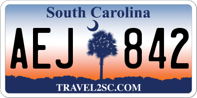 SC license plate AEJ842
