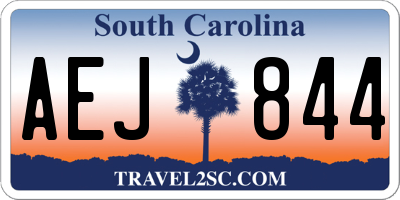 SC license plate AEJ844