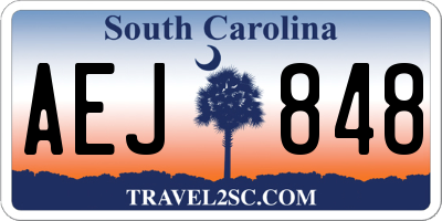 SC license plate AEJ848
