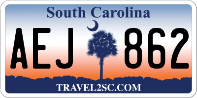 SC license plate AEJ862