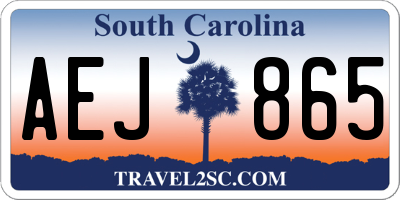 SC license plate AEJ865