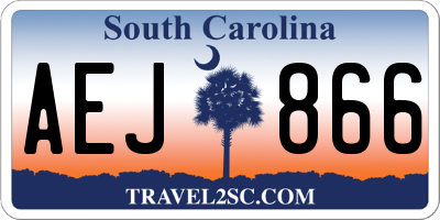 SC license plate AEJ866
