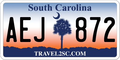 SC license plate AEJ872