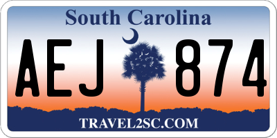 SC license plate AEJ874
