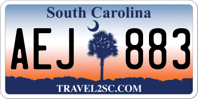 SC license plate AEJ883