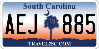 SC license plate AEJ885